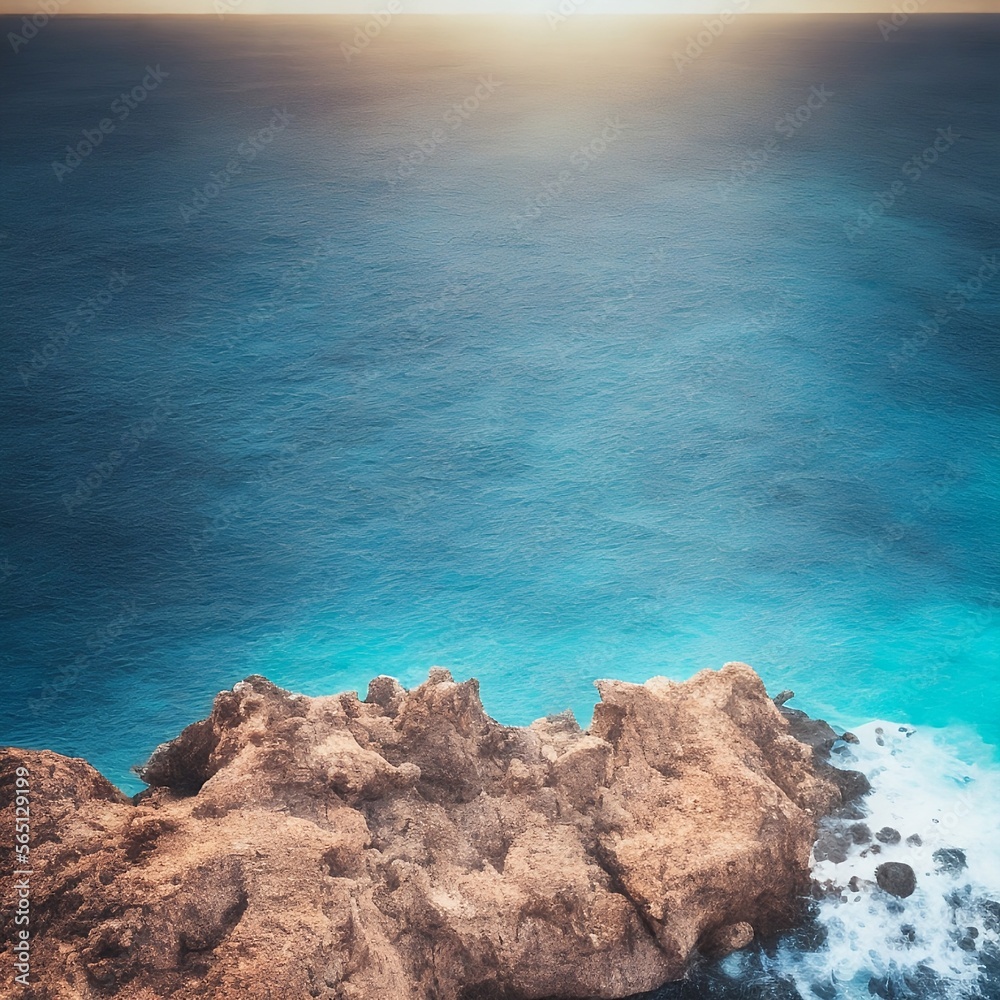 Ocean Bay with sunrise [IA generativa]
