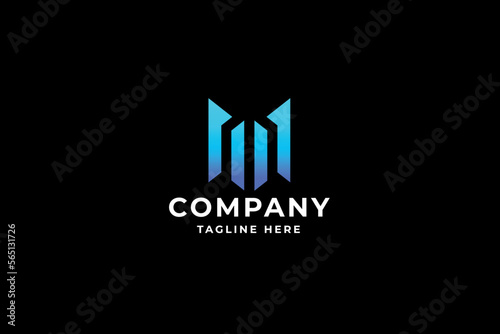Meridian Letter M Logo Pro Template 
