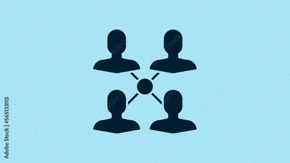 Blue Project team base icon isolated on blue background. Business analysis and planning, consulting, team work, project management. 4K Video motion graphic animation Blue Project team base icon isolated on blue background. Business analysis and planning, consulting, team work, project management. 4K Video motion graphic animation