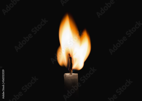 candle with burning flame, candle with fervent fire