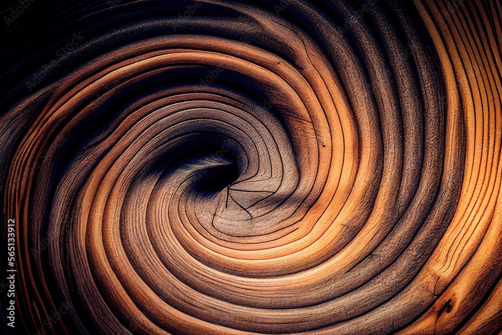 Fototapeta premium Realistic dark wood pattern. Generative art