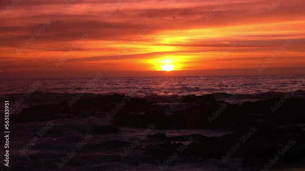 Amazing sunset over the ocean in California in slow motion 120fps Amazing sunset over the ocean in California in slow motion 120fps