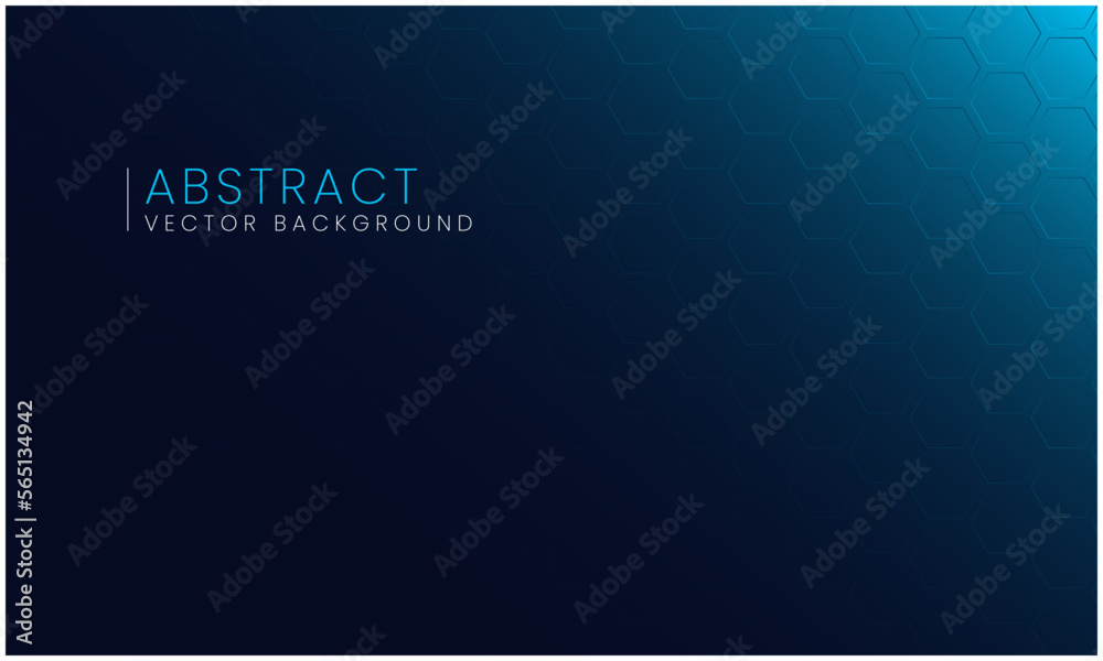 Obraz premium Abstract Dark Deep Blue Hexagon Vector Background