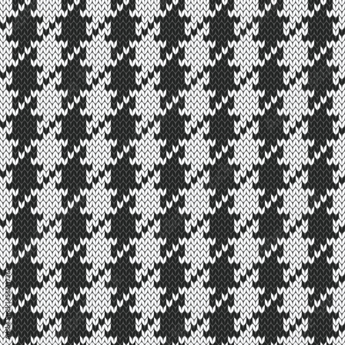 Fotografie Hounds tooth jacquard knitted seamless pattern