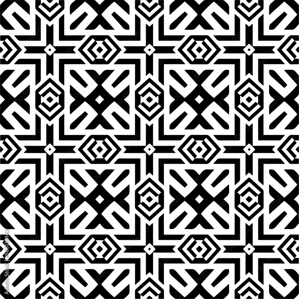 Vector pattern in geometric ornamental style. Black and white color.Seamless repeat pattern.Simple geo all over print block for apparel textile, ladies dress, fashion garment, digital wall paper. Vector pattern in geometric ornamental style. Black and white color.Seamless repeat pattern.Simple geo all over print block for apparel textile, ladies dress, fashion garment, digital wall paper.
