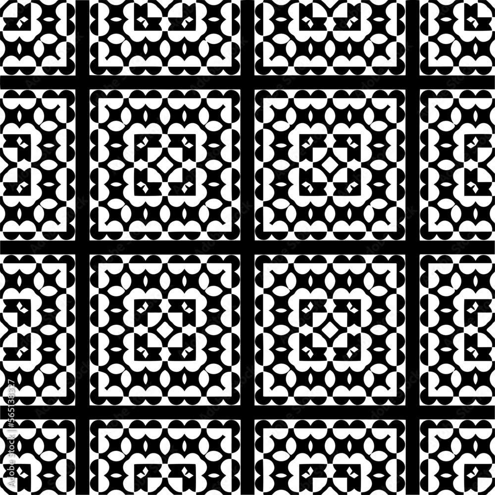 Vector pattern in geometric ornamental style. Black and white color.Seamless repeat pattern.Simple geo all over print block for apparel textile, ladies dress, fashion garment, digital wall paper. Vector pattern in geometric ornamental style. Black and white color.Seamless repeat pattern.Simple geo all over print block for apparel textile, ladies dress, fashion garment, digital wall paper.