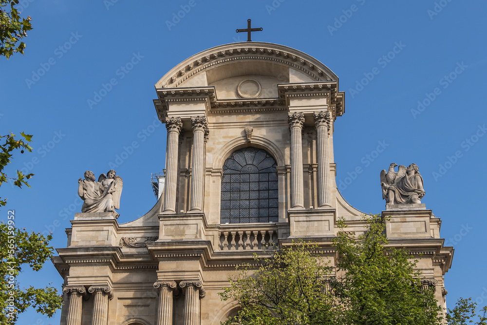 Saint-Gervais-Saint-Protais (1494 - 1657) a Roman Catholic parish church on Place Saint-Gervais in the Paris Marais district. Paris. France.