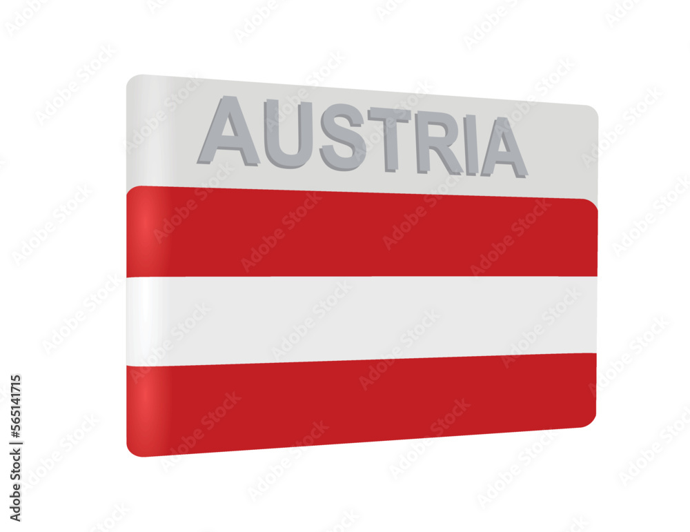 Austria flag badge. vector illustration Austria flag badge. vector illustration
