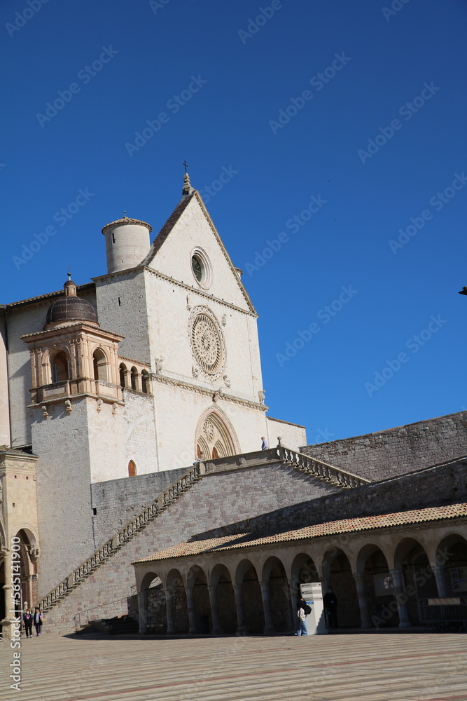 The Church Basilica San Francesco in Assisi, Umbria Italy