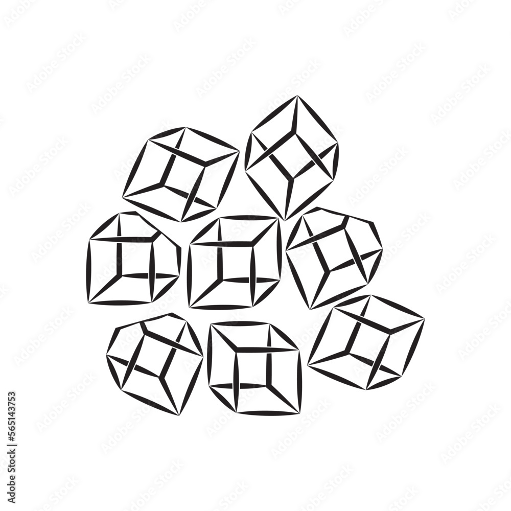 crystal ice cube icon crystal ice cube icon