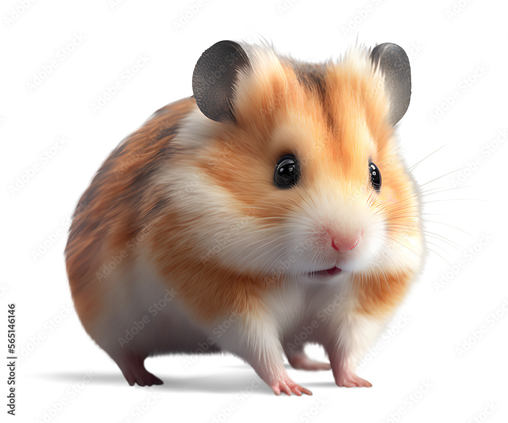 Hamster, isolated on transparent background. Generative AI Hamster, isolated on transparent background. Generative AI
