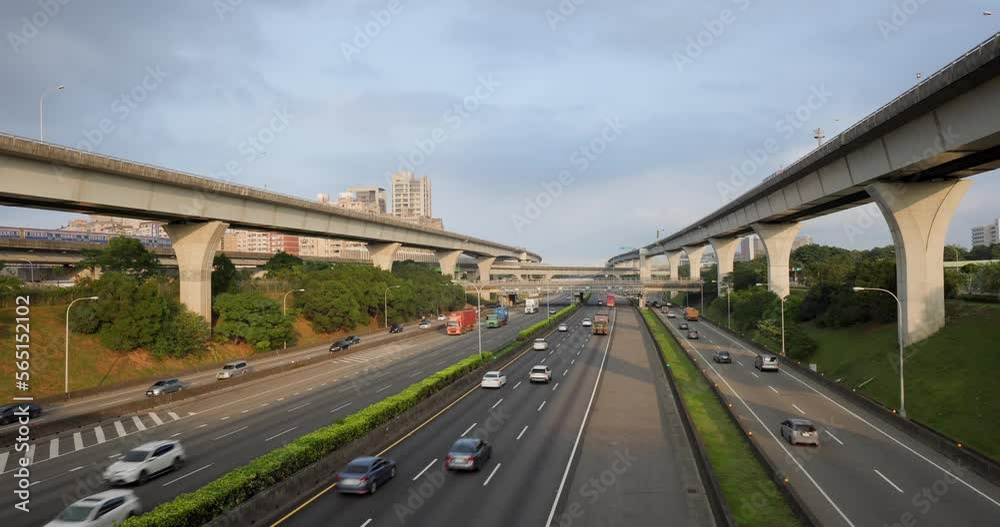 Linkou freeway in the New Taipei city Linkou freeway in the New Taipei city