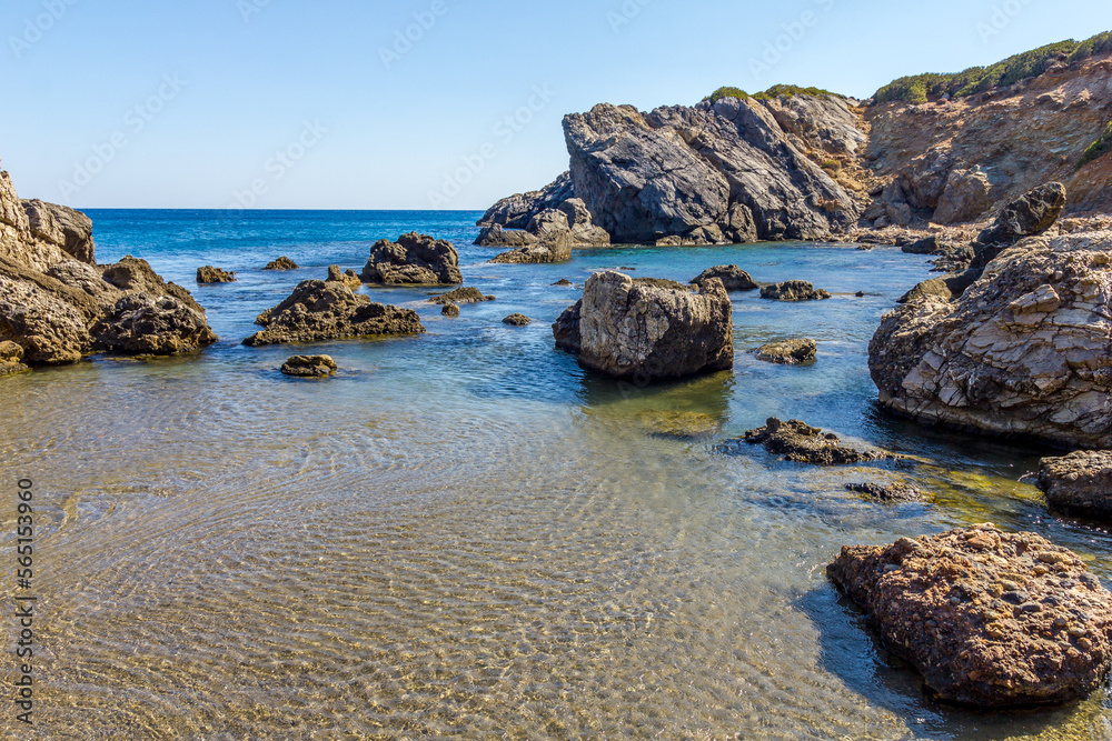Rocks in the Preveli beach, Crete, Greece Rocks in the Preveli beach, Crete, Greece