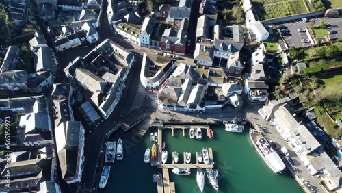 Padstow from the air cornwall england uk  photo
