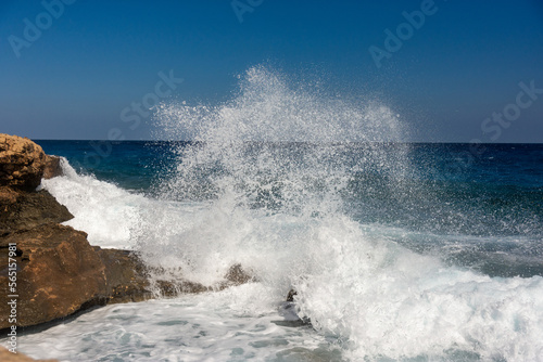 Sea waives at Paphos, Cyprus