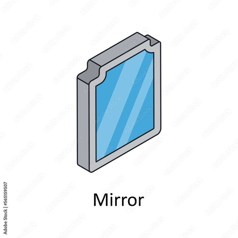 Mirror Vector Isometric Filled Outline icon for your digital or print projects. Mirror Vector Isometric Filled Outline icon for your digital or print projects.