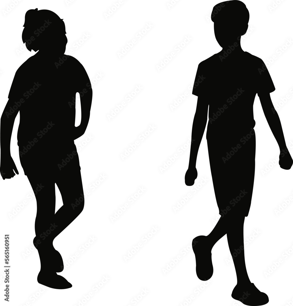 children body, silhouette vector