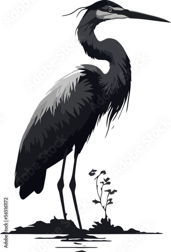 Canvas-taulu vector illustration of a heron logo
