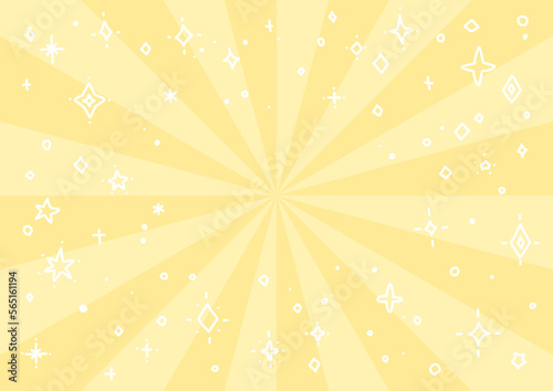 真ん中集中線キラキラ
