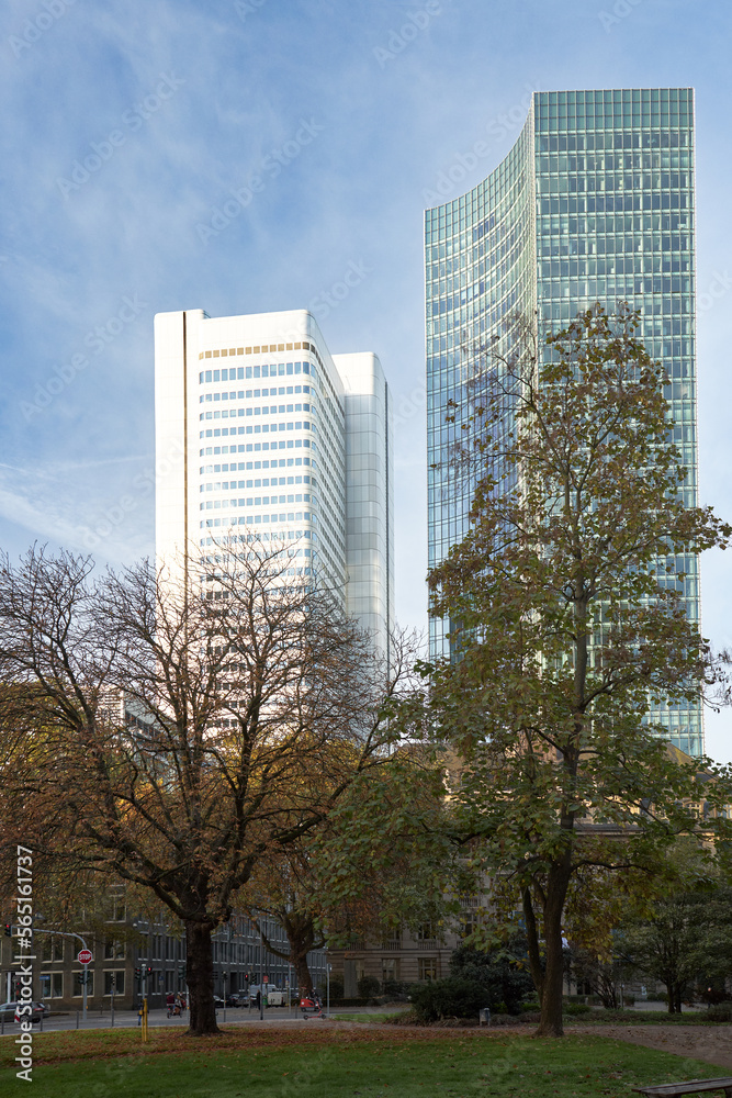 Close-up of several buildings in Frankfurt, Germany. Close-up of several buildings in Frankfurt, Germany.
