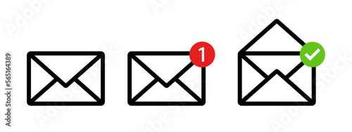 Mail notification icon set