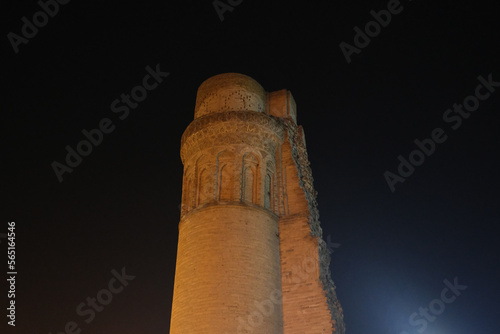 basra, iraq - January 16, 2023: photo of vintage minaret of historic imam ALI mousque in alzubair town in Basra city photo