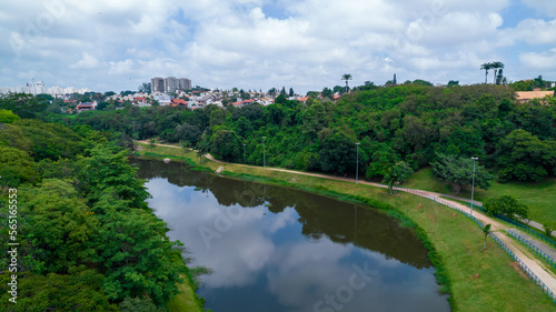 Aerial view of Campolim neighborhood in Sorocaba, Brazil