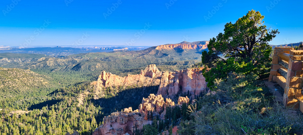 Landscape near Bryce Canyon with beautiful rock formation, USA, in spring