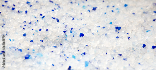 Silica gel toilet filler close-up.