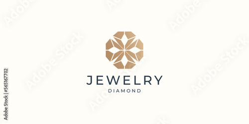 jewelry diamond logo design inspiration. creative diamond gem luxury design.