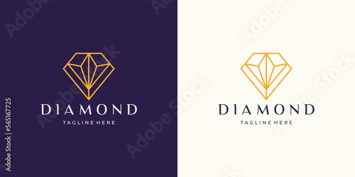 geometry diamond logo line art style design illustration