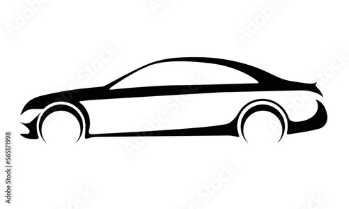 Car Silhouette - Vector for logo, icons, illustration, coloring book … – Auto garage dealership brand identity design elements.