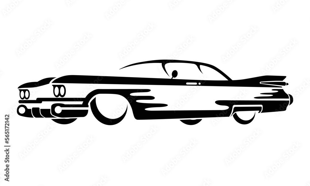 Car Silhouette - Vector for logo, icons, illustration, coloring book … – Auto garage dealership brand identity design elements.