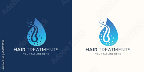Vector hair treatment logo icon vector illustration design.
