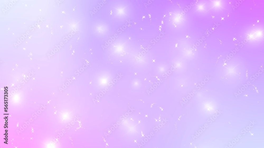 ピンク紫グラデーション背景にキラキラ光るパーティクル素材