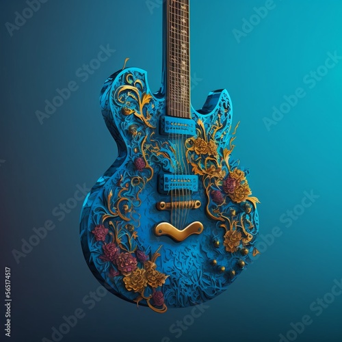 guitar with splashes