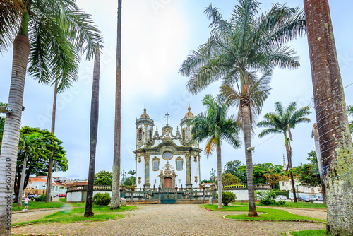Fotografia Sao Joao del Rei, Minas Gerais, Brazil: Street view inside Sao Francisco de Assi