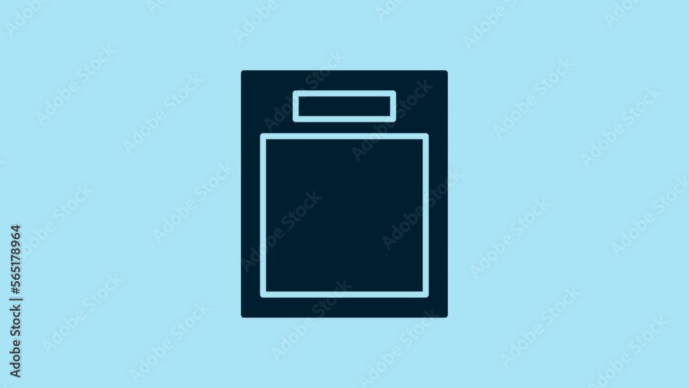 Blue Empty form icon isolated on blue background. File icon. Checklist icon. Business concept. 4K Video motion graphic animation Blue Empty form icon isolated on blue background. File icon. Checklist icon. Business concept. 4K Video motion graphic animation