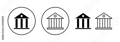 Bank icon vector for web and mobile app. Bank sign and symbol, museum, university