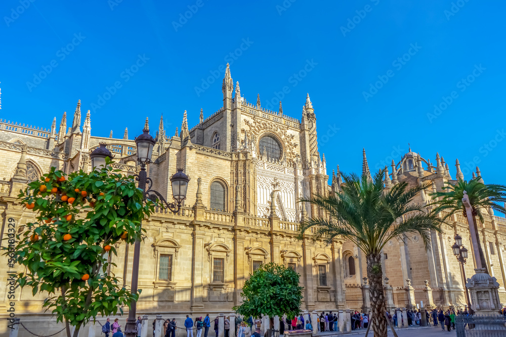 Seville Cathedral of Saint Mary in Sevilla, Spain on December 31, 2022