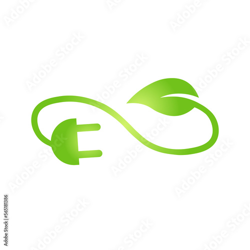 Eco green leaf icon Bio nature green eco symbol for web and business