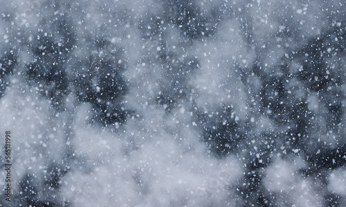 illustration of snowstorm in the fog generative AI