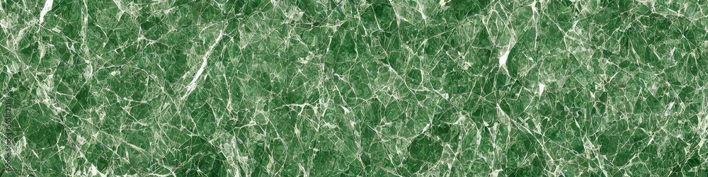 Fototapeta premium Panoramic image of green marbled granite made to look like photorealism by generative AI