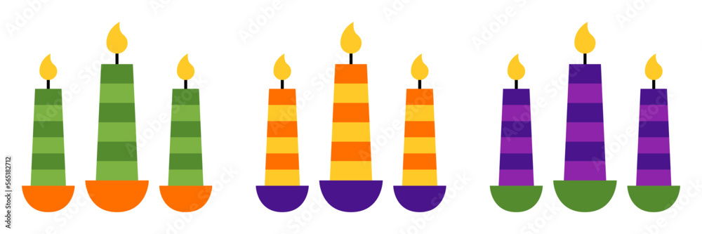Candle in flat style isolated Candle in flat style isolated