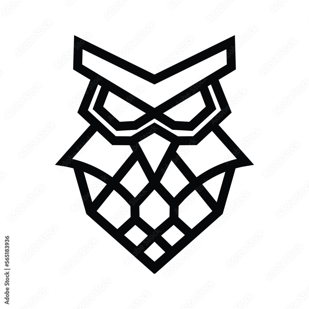 Geometric line Owl character mascot logo branding, for teaching, learning app or service. Clean modern vector illustration design. Geometric line Owl character mascot logo branding, for teaching, learning app or service. Clean modern vector illustration design.