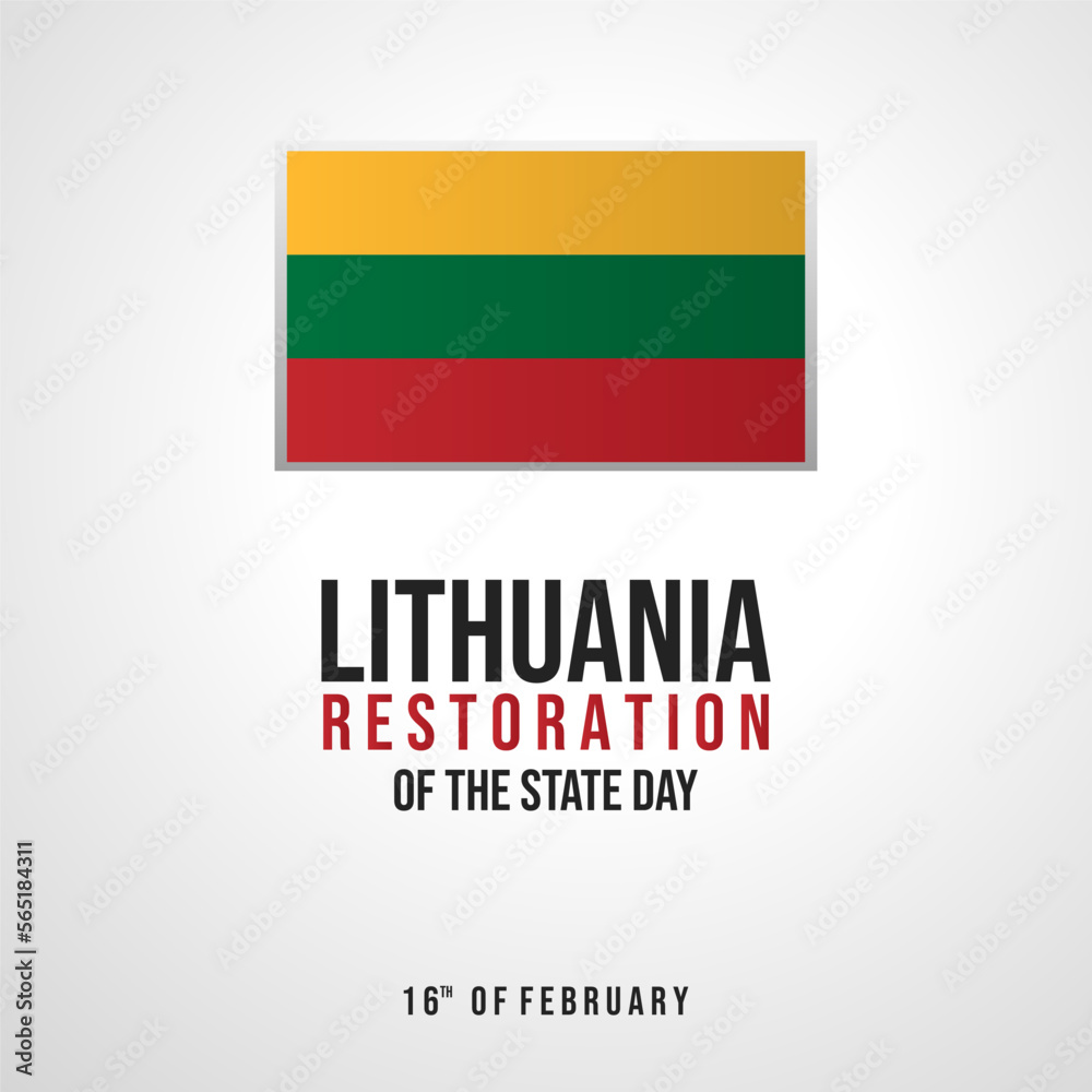 Lithuania restoration of the state day greeting card, banner Lithuania restoration of the state day greeting card, banner