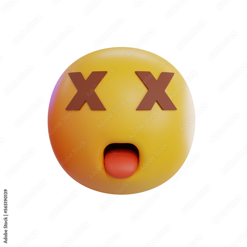 Fototapeta premium Cross Eye 3D Emoji