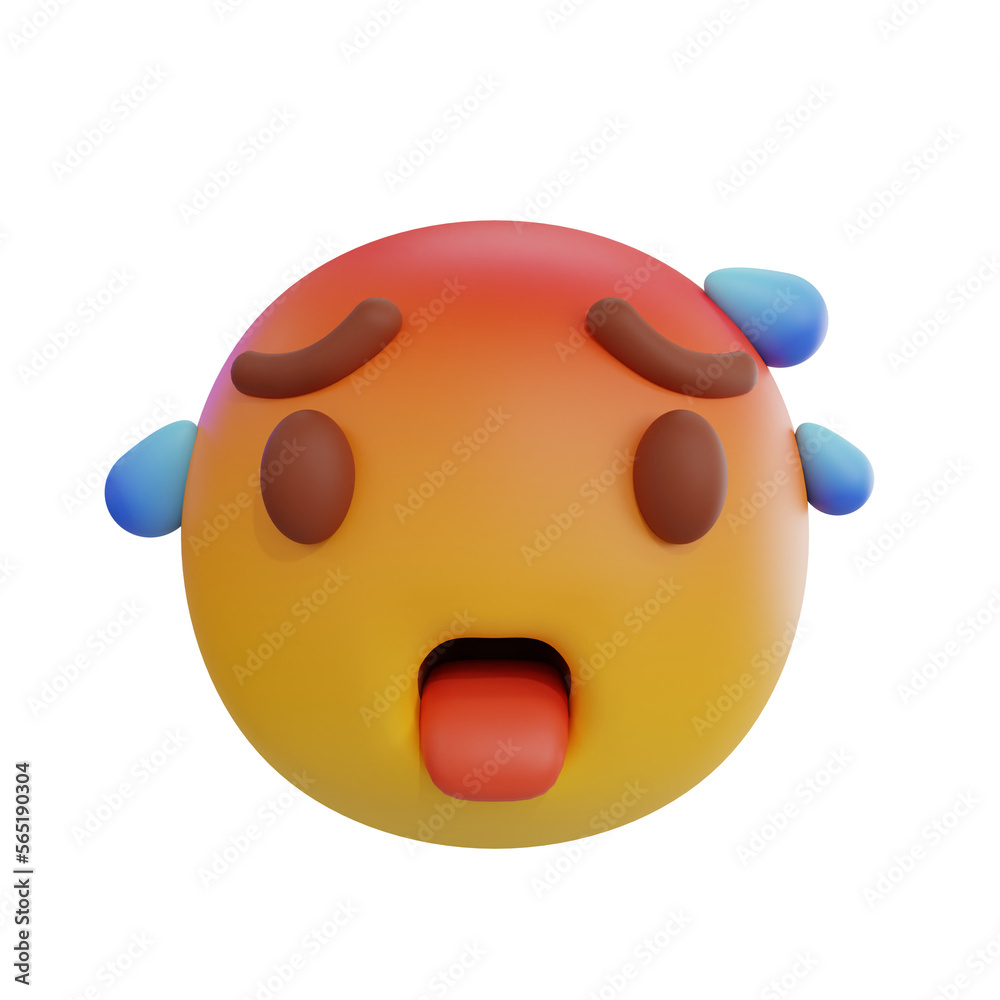 Fototapeta premium Hot 3D Emoji