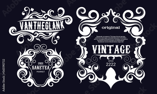 set of vintage labels