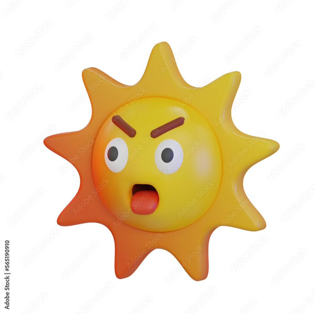 Sun Shocking 3D Emoji